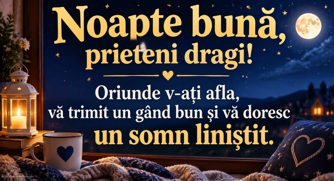 Imagini cu mesaje de Noapte bună: 