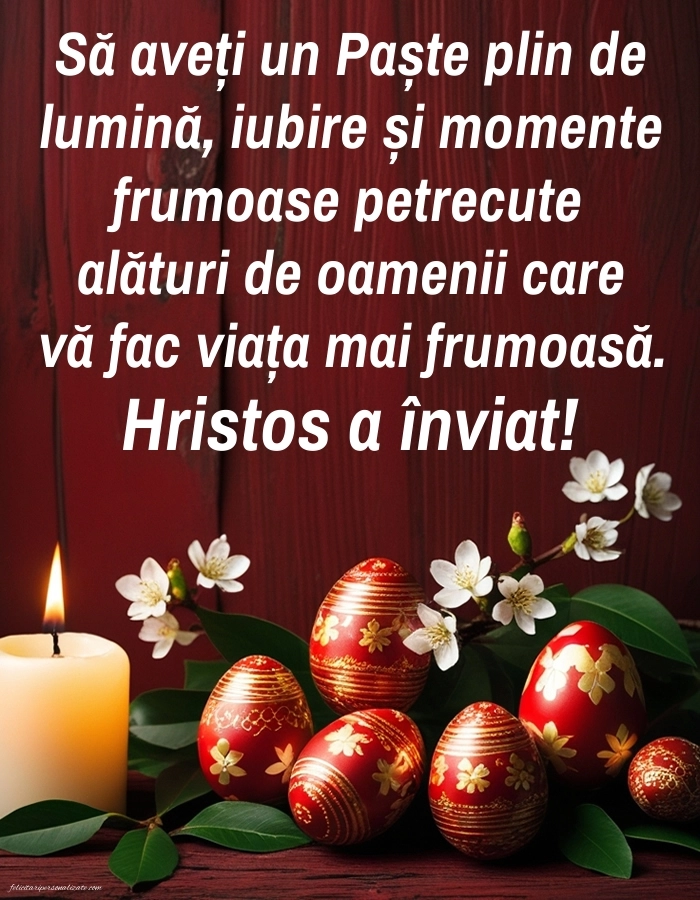 Poze cu urări de Paște 2026: Ouă și Lumânări de Paște