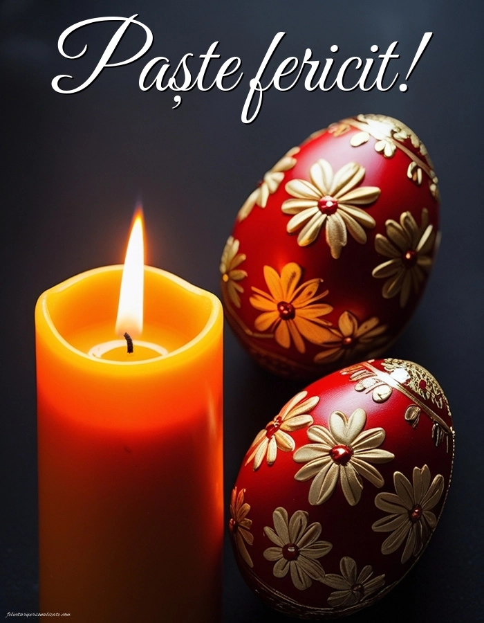 Poze frumoase cu PAȘTE FERICIT: Ouă și Lumânări de Paște