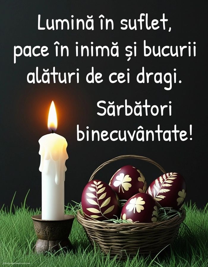 Imagini de Paște pentru facebook: Ouă și Lumânări de Paște