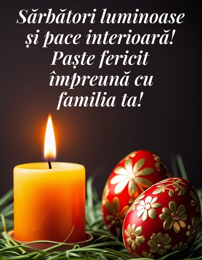 Poze frumoase cu PAȘTE FERICIT: Ouă și Lumânări de Paște