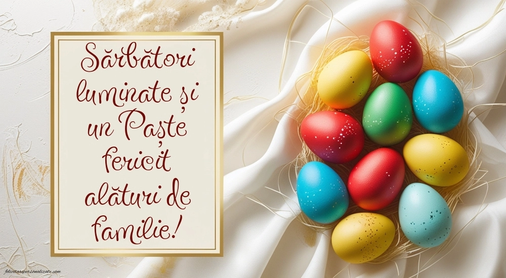 Imagini cu urări frumoase de Paște: Ouă de Paște