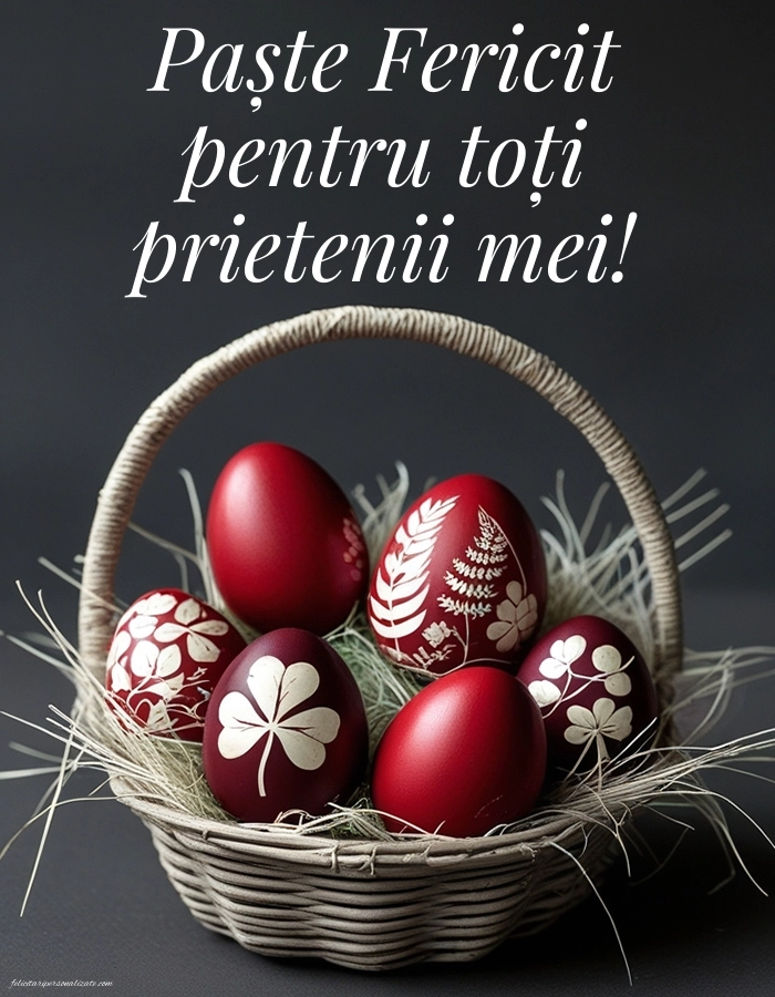 Felicitări de Paște pentru facebook: Ouă de Paște