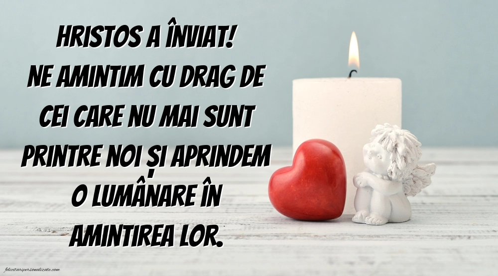 Imagini cu urări frumoase de Paște: La mulți ani (Comemorare)