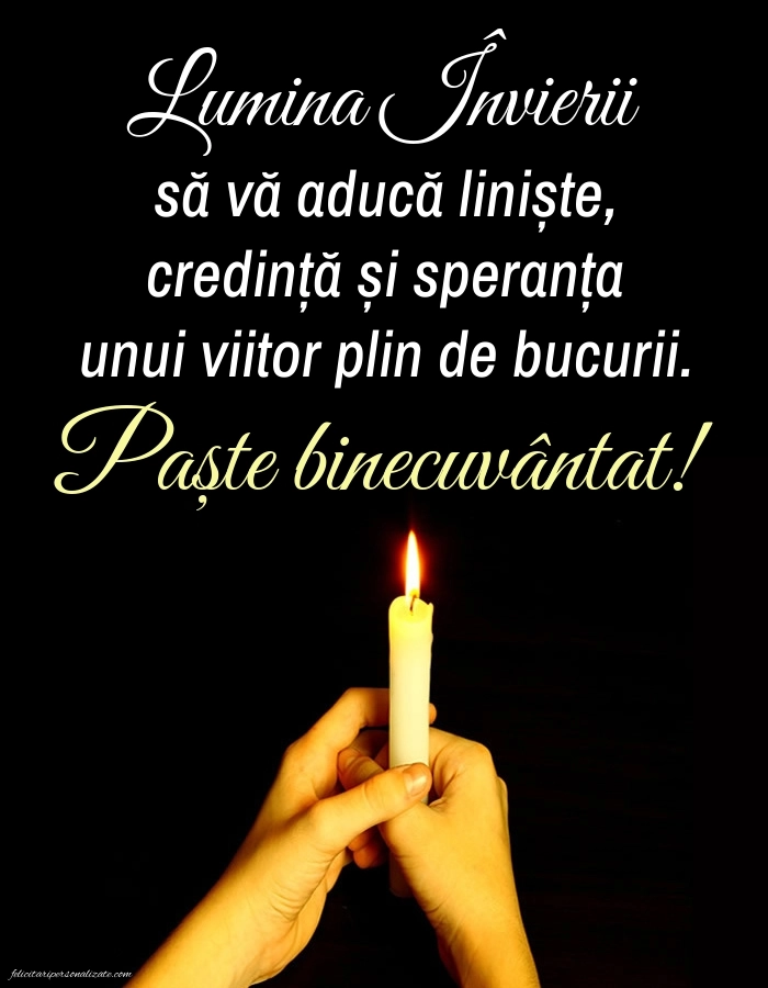 Poze cu urări de Paște 2026: Lumânari (Comemorare)