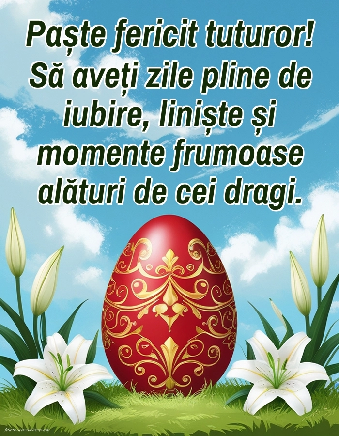 Felicitări de Paște pentru facebook: Ouă de Paște