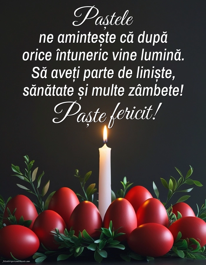 Imagini frumoase cu urări de Paște: Ouă și Lumânări de Paște