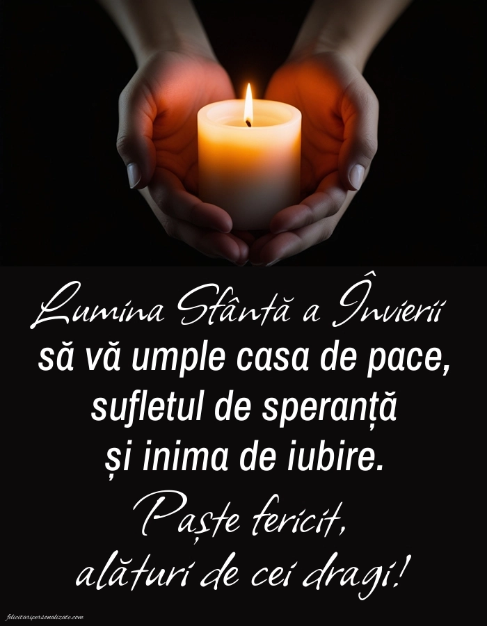 Poze cu urări de Paște 2026: Lumânari (Comemorare)