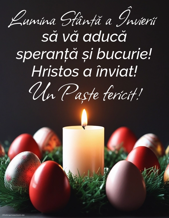 Imagini frumoase cu urări de Paște: Ouă și Lumânări de Paște