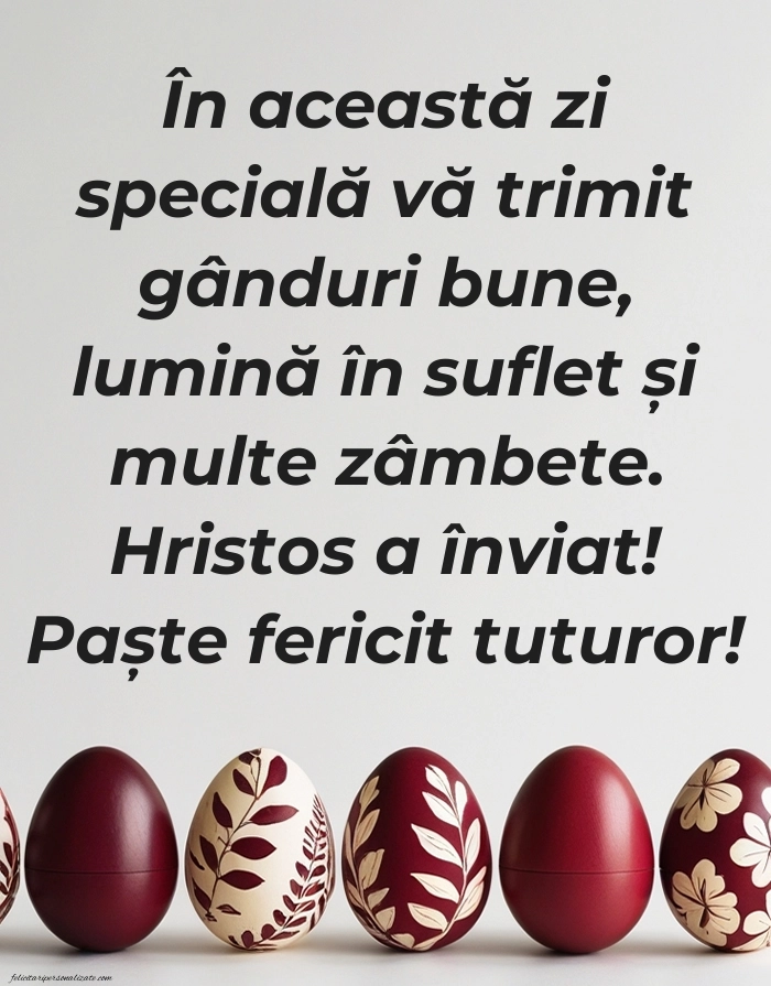 Imagini frumoase cu urări de Paște: Ouă de Paște