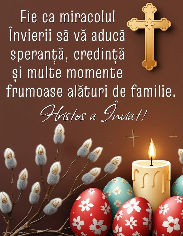 Felicitări de Paște pentru facebook: Ouă și Lumânări de Paște