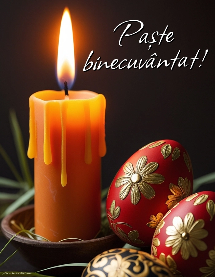 Poze frumoase cu PAȘTE FERICIT: Ouă și Lumânări de Paște