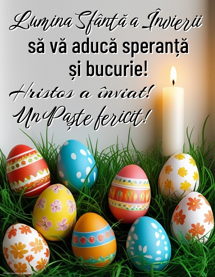 Poze frumoase cu PAȘTE FERICIT: Ouă și Lumânări de Paște