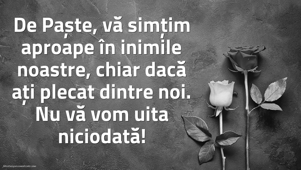 Imagini cu urări frumoase de Paște: La mulți ani (Comemorare)