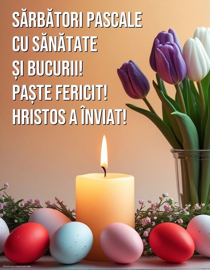 Felicitări de Paște pentru facebook: Ouă și Lumânări de Paște