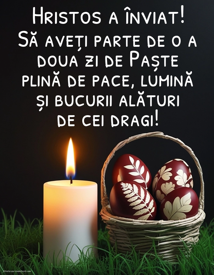 Imagini cu a Doua Zi de Paște: Ouă și Lumânări de Paște