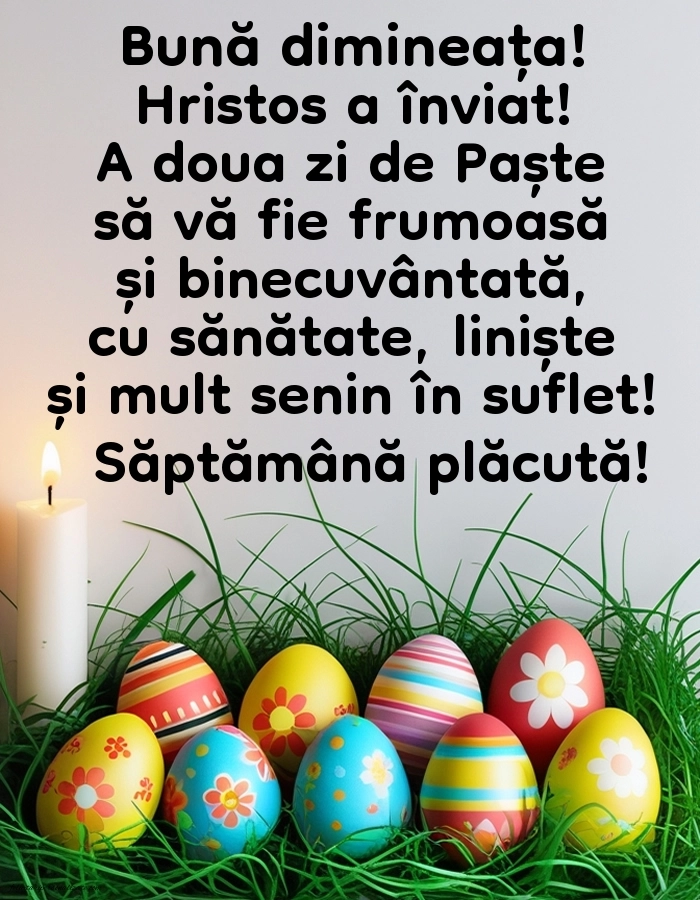 Imagini cu a Doua Zi de Paște: Ouă și Lumânări de Paște