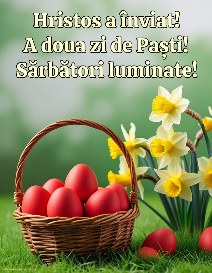 Imagini cu a Doua Zi de Paște: Ouă și Flori de Paște