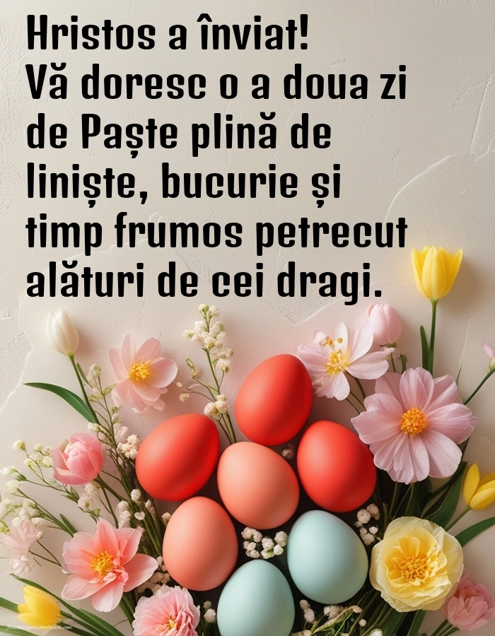 Imagini cu a Doua Zi de Paște: Ouă și Flori de Paște