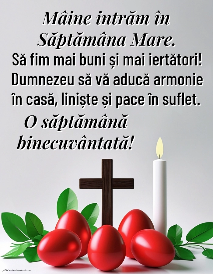 Imagini cu mesaje de Săptămâna Mare (Săptămâna Patimilor): Ouă și Lumânări de Paște