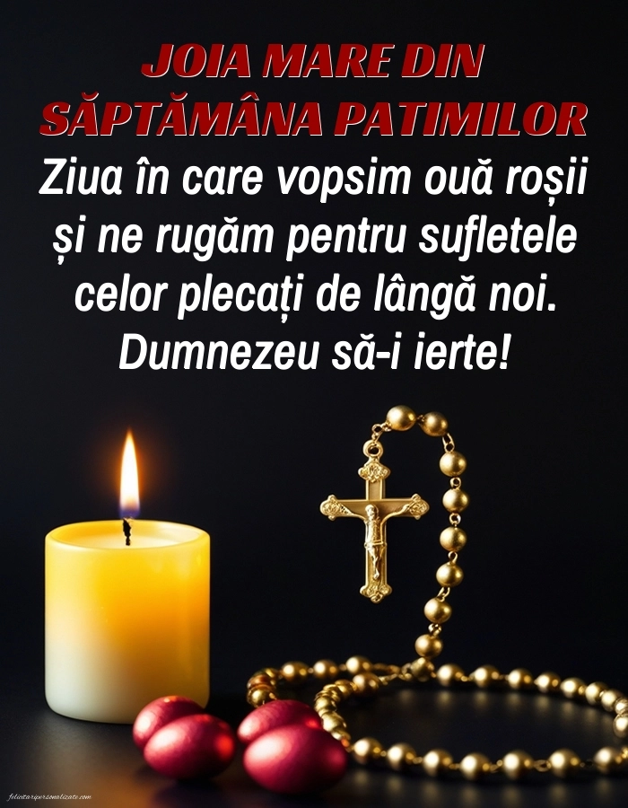 Imagini cu mesaje de Săptămâna Mare (Săptămâna Patimilor): Ouă și Lumânări de Paște