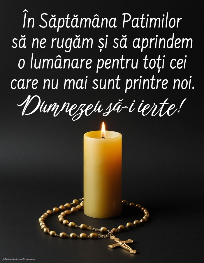 Imagini cu mesaje de Săptămâna Mare (Săptămâna Patimilor): Lumânari (Comemorare)