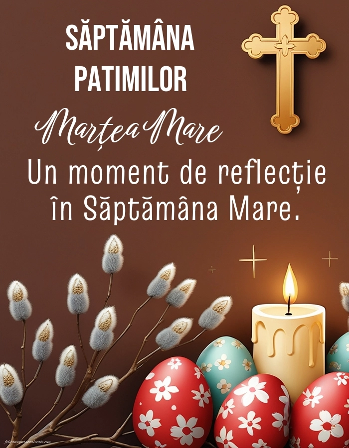 Imagini cu mesaje de Săptămâna Mare (Săptămâna Patimilor): Ouă și Lumânări de Paște