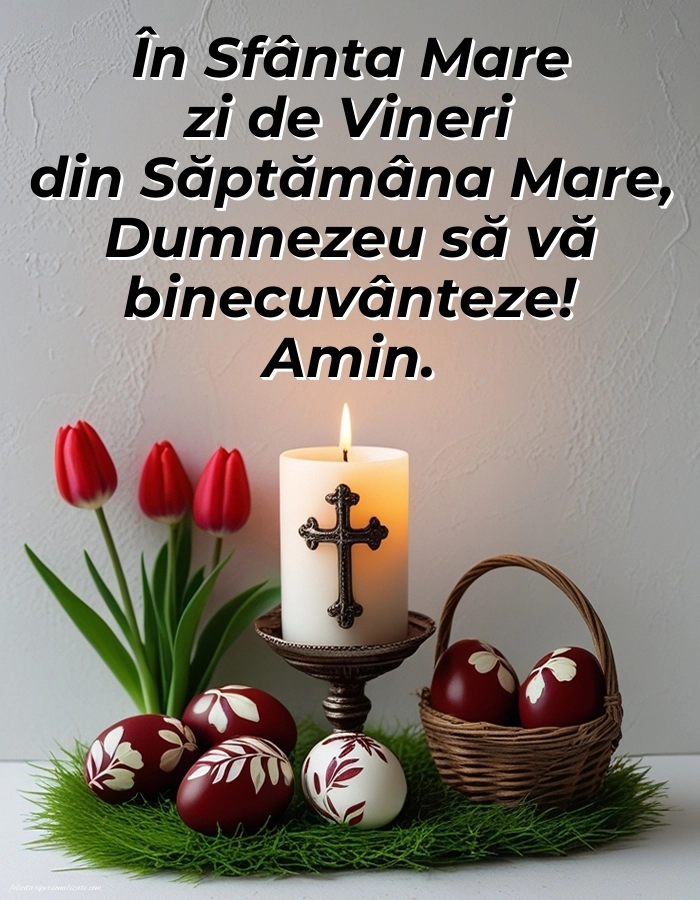 Imagini cu mesaje de Săptămâna Mare (Săptămâna Patimilor): Ouă și Lumânări de Paște