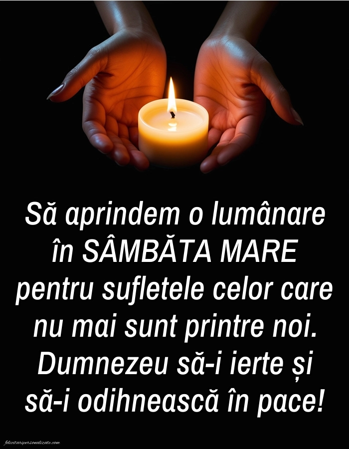 Imagini cu mesaje de Săptămâna Mare (Săptămâna Patimilor): Lumânari (Comemorare)