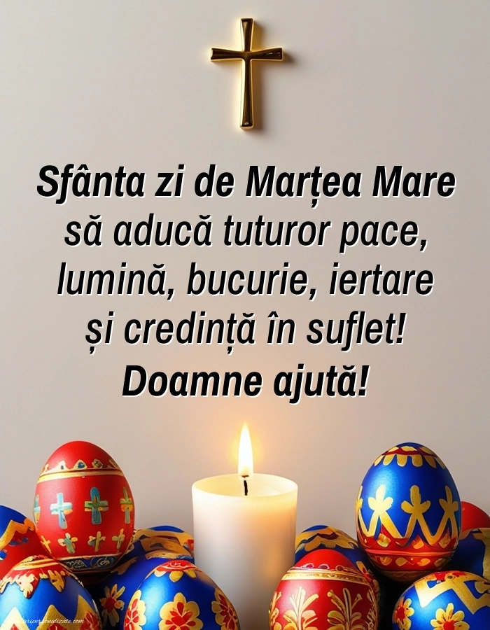 Imagini cu mesaje de Săptămâna Mare (Săptămâna Patimilor): Ouă și Lumânări de Paște