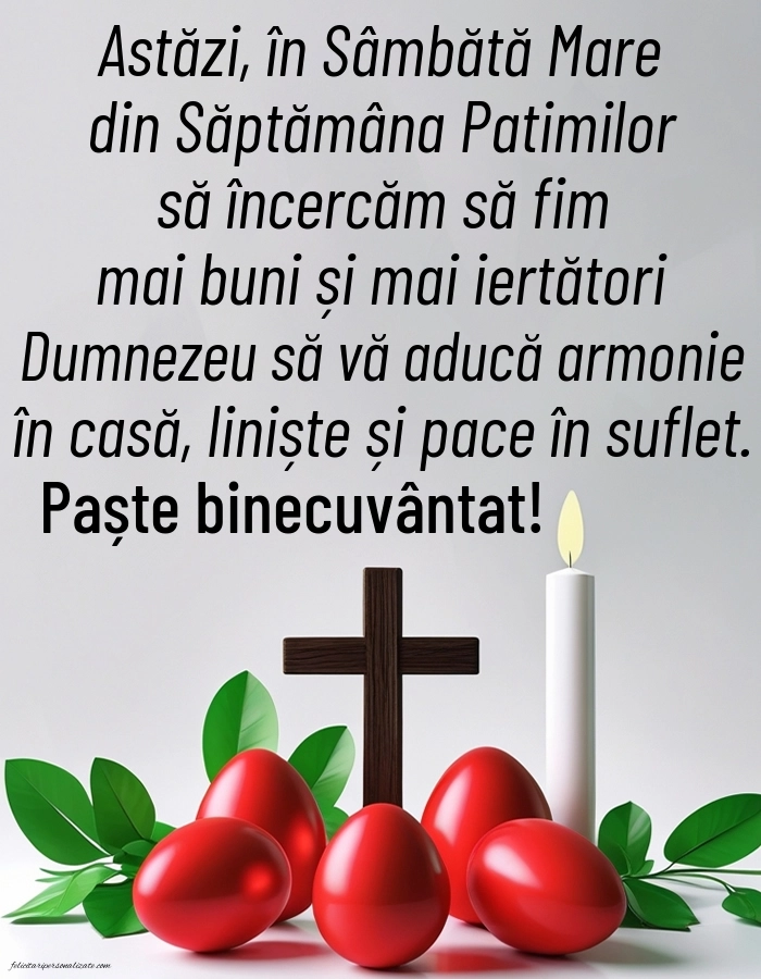 Imagini cu mesaje de Săptămâna Mare (Săptămâna Patimilor): Ouă și Lumânări de Paște