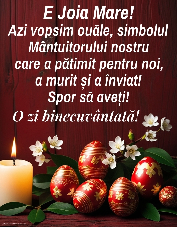 Imagini cu mesaje de Săptămâna Mare (Săptămâna Patimilor): Ouă și Lumânări de Paște