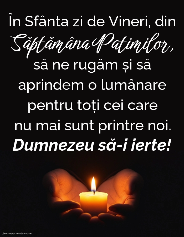 Imagini cu mesaje de Săptămâna Mare (Săptămâna Patimilor): Lumânari (Comemorare)