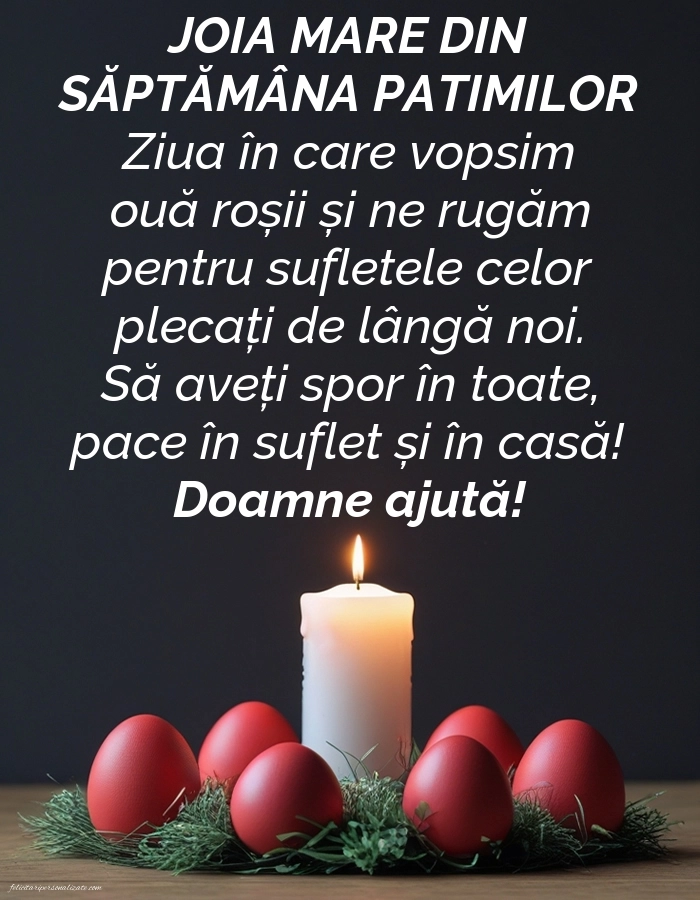 Imagini cu mesaje de Săptămâna Mare (Săptămâna Patimilor): Ouă și Lumânări de Paște