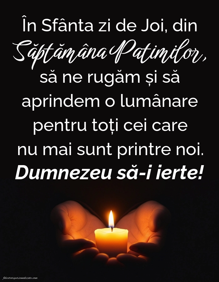 Imagini cu mesaje de Săptămâna Mare (Săptămâna Patimilor): Lumânari (Comemorare)