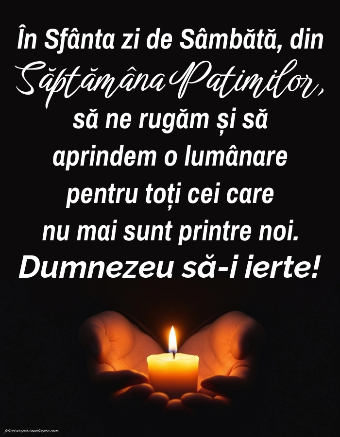 Imagini cu mesaje de Săptămâna Mare (Săptămâna Patimilor): Lumânari (Comemorare)