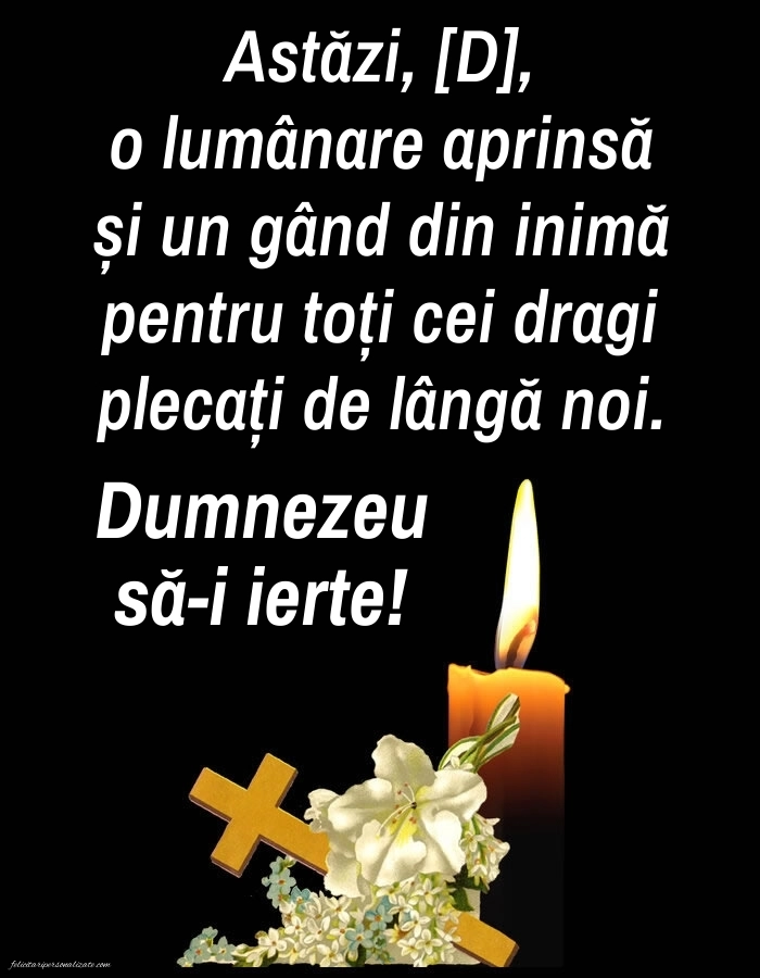 Imagini de Comemorare pentru FACEBOOK: Lumânari (Comemorare)