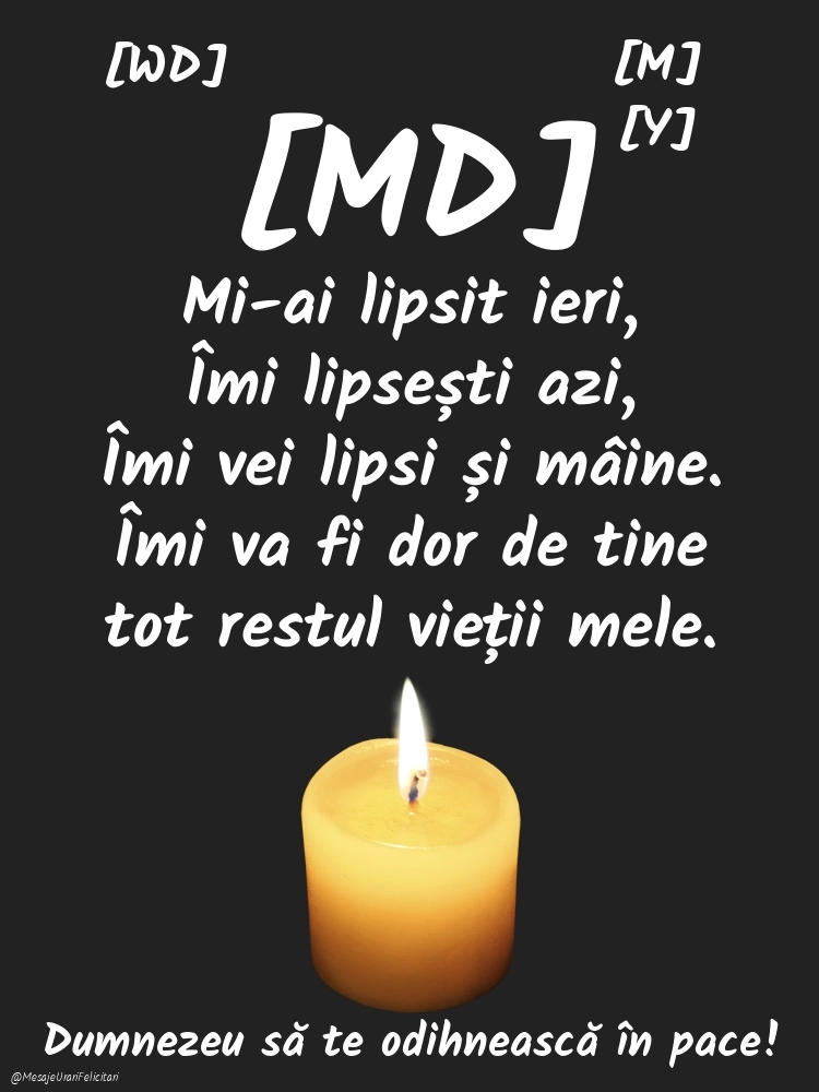 Imagini de Comemorare pentru FACEBOOK: Lumânari (Comemorare)