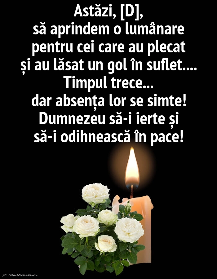 Imagini de Comemorare pentru FACEBOOK: Lumânari (Comemorare)