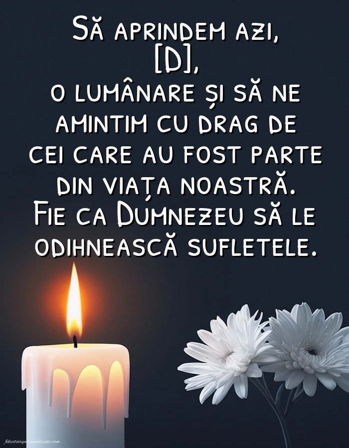 Imagini de Comemorare pentru FACEBOOK: Lumânari (Comemorare)