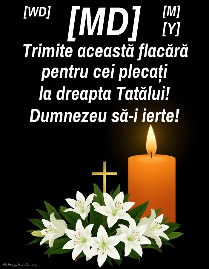 Imagini de Comemorare pentru FACEBOOK: Lumânari (Comemorare)