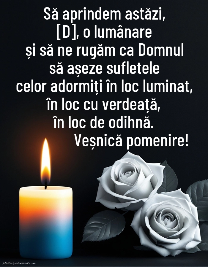 Imagini de Comemorare pentru FACEBOOK: Lumânari (Comemorare)