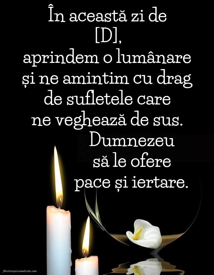 Imagini de Comemorare pentru FACEBOOK: Lumânari (Comemorare)