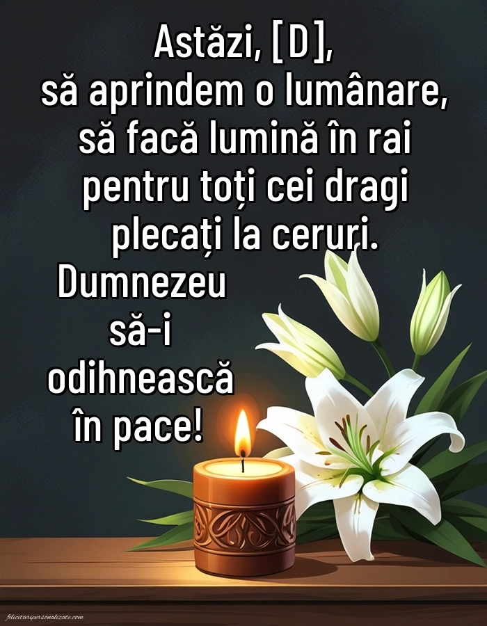 Imagini de Comemorare pentru FACEBOOK: Lumânari (Comemorare)