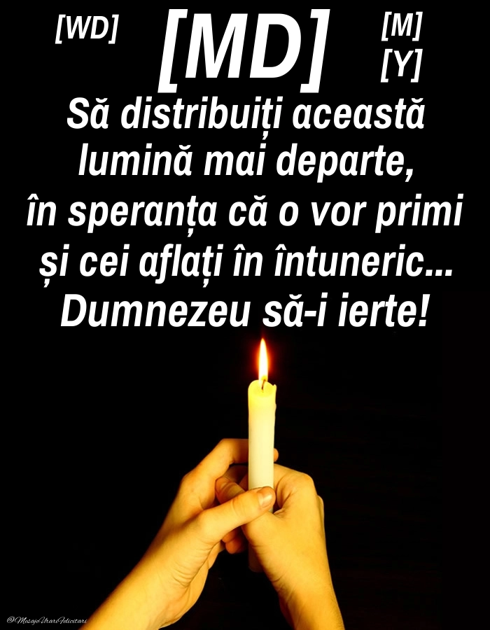 Imagini de Comemorare pentru FACEBOOK: Lumânari (Comemorare)