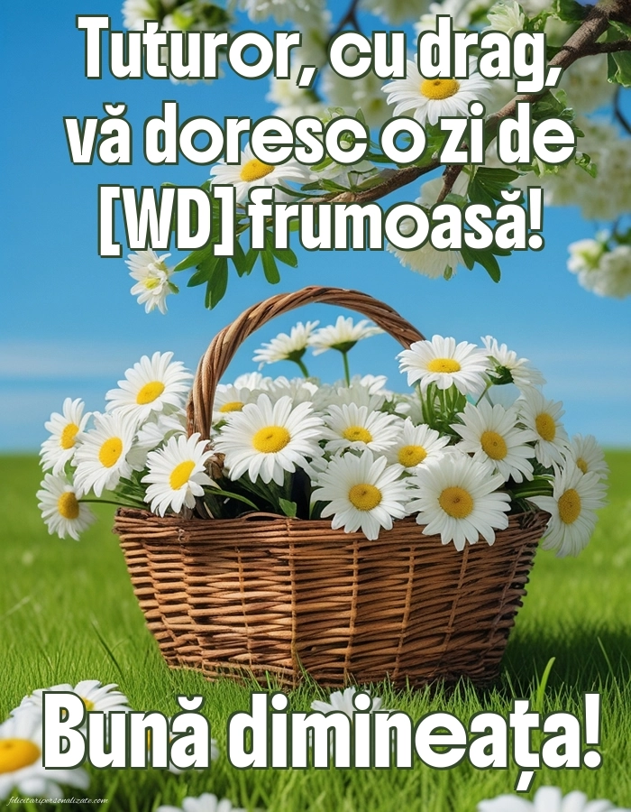 Imagini de Bună Dimineața cu Zilele Săptămânii: Peisaj de primăvară