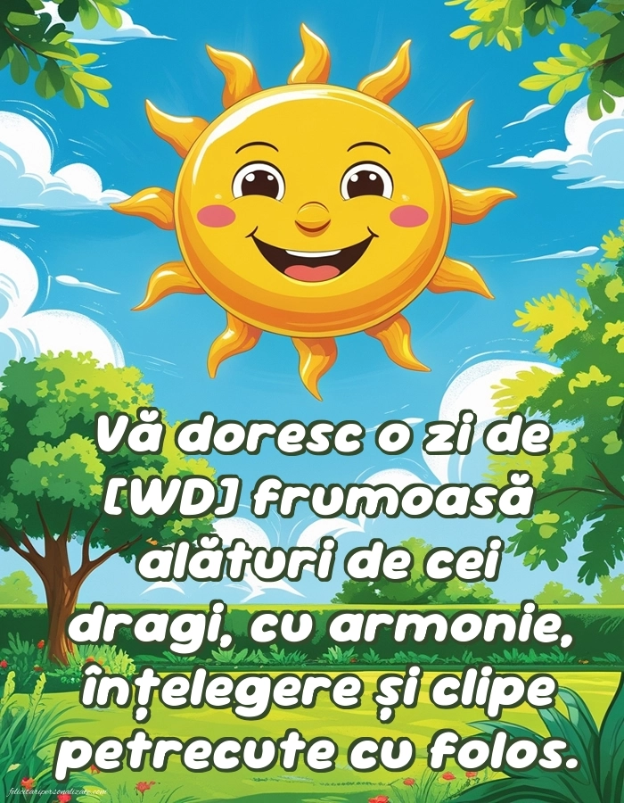 Imagini de Bună Dimineața cu Zilele Săptămânii: Peisaj de primăvară