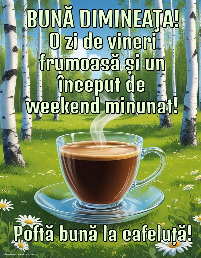 Imagini de Bună Dimineața cu Zilele Săptămânii: Cafea