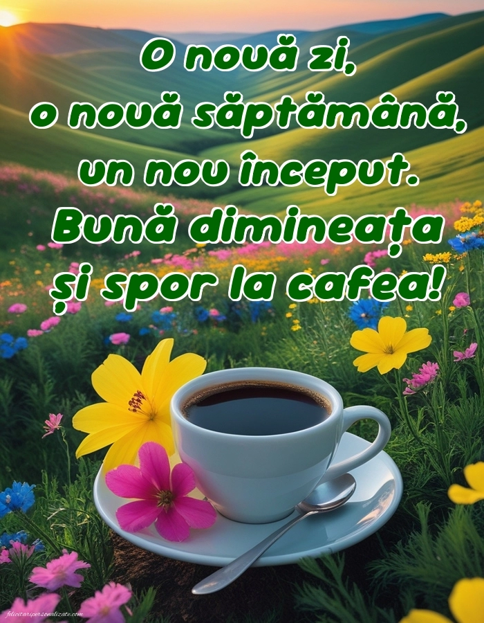 Imagini de Bună Dimineața cu Zilele Săptămânii: Cafea