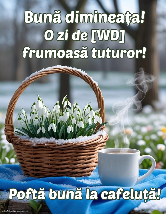 Imagini de Bună Dimineața cu Zilele Săptămânii: Cafea